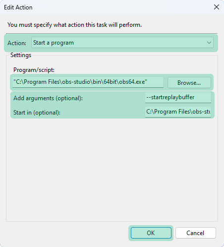 Go to the Actions tab then click New.